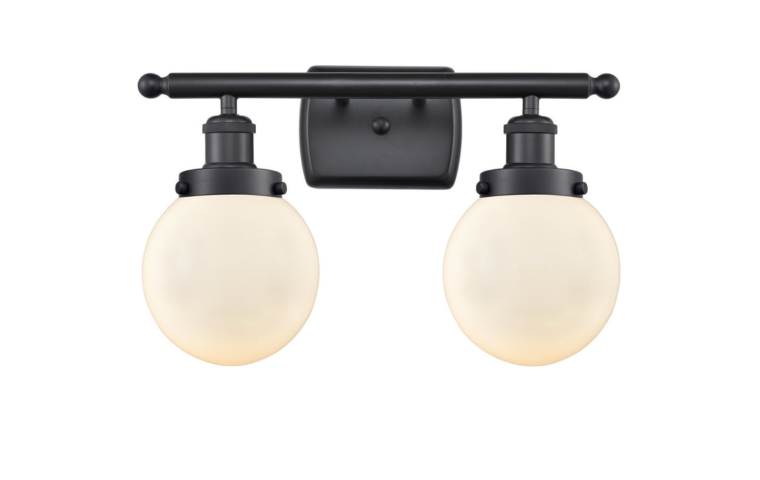 Innovations - 916-2W-BK-G201-6 - Two Light Bath Vanity - Ballston - Matte Black