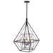 Vaxcel - P0328 - Four Light Pendant - Bartlett - Oil Rubbed Bronze and Satin Nickel