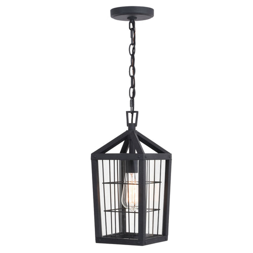 Vaxcel - T0590 - One Light Outdoor Pendant - Gage - Volcanic Black
