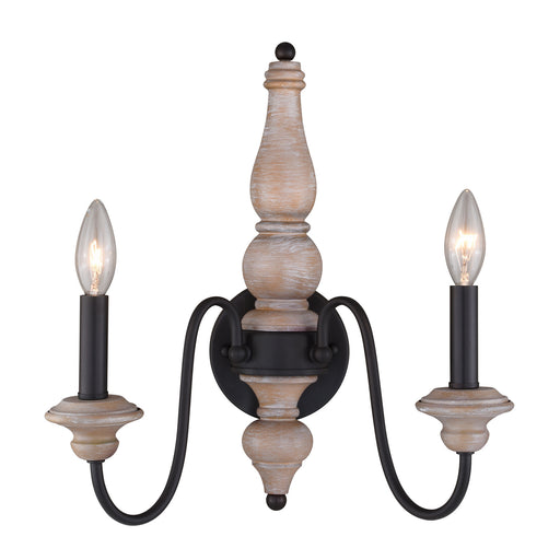 Vaxcel - W0335 - Two Light Wall Sconce - Georgetown - Vintage Ash and Oil Burnished Bronze