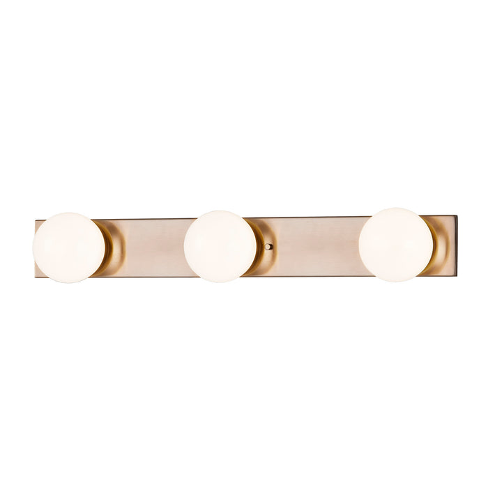 Justice Designs - FSN-4043-CLOP-BRSS - LED Bath Bar - Luna - Brushed Brass