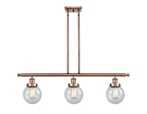 Innovations - 916-3I-AC-G204-6 - Three Light Island Pendant - Ballston - Antique Copper