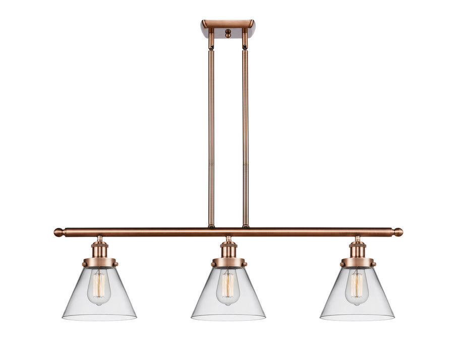 Innovations - 916-3I-AC-G42 - Three Light Island Pendant - Ballston - Antique Copper