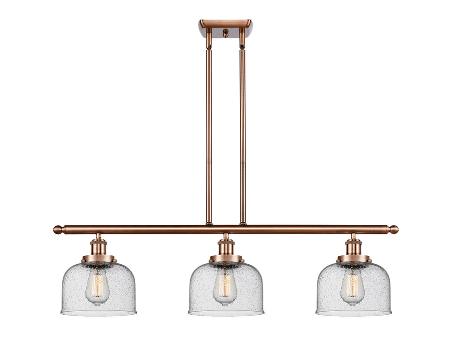 Innovations - 916-3I-AC-G74 - Three Light Island Pendant - Ballston - Antique Copper