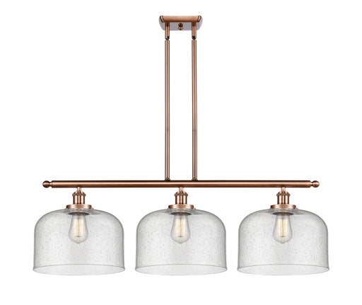 Innovations - 916-3I-AC-G74-L - Three Light Island Pendant - Ballston - Antique Copper