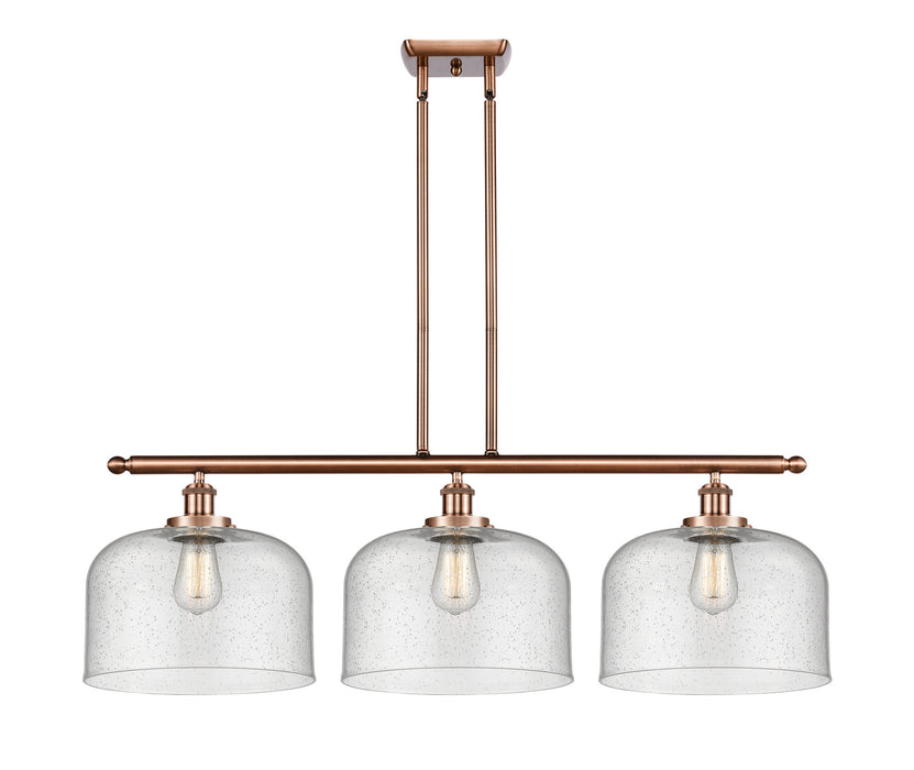 Innovations - 916-3I-AC-G74-L - Three Light Island Pendant - Ballston - Antique Copper