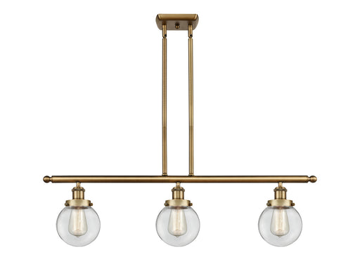 Innovations - 916-3I-BB-G202-6 - Three Light Island Pendant - Ballston - Brushed Brass