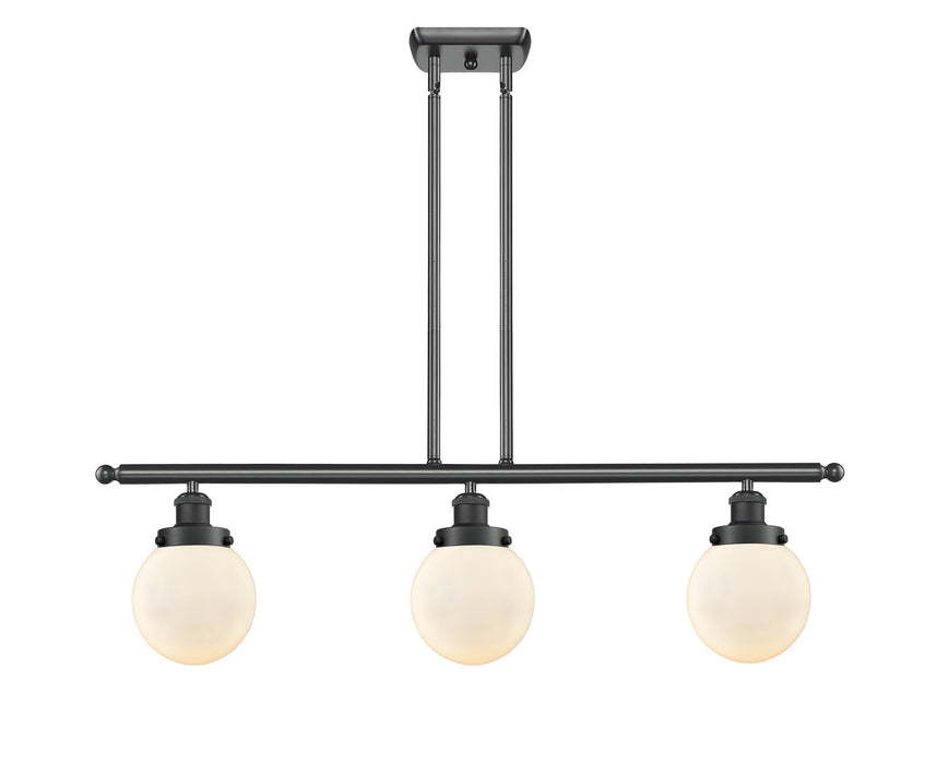 Innovations - 916-3I-BK-G201-6-LED - LED Island Pendant - Ballston - Matte Black