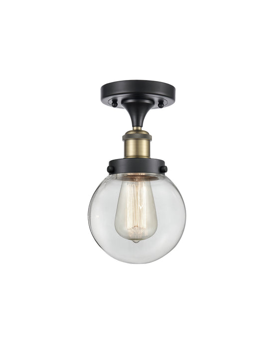 Innovations - 916-1C-BAB-G202-6 - One Light Semi-Flush Mount - Ballston - Black Antique Brass