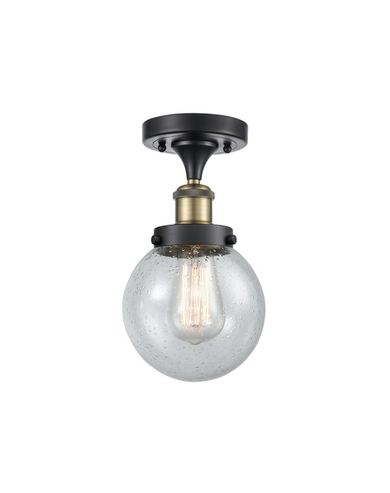 Innovations - 916-1C-BAB-G204-6 - One Light Semi-Flush Mount - Ballston - Black Antique Brass