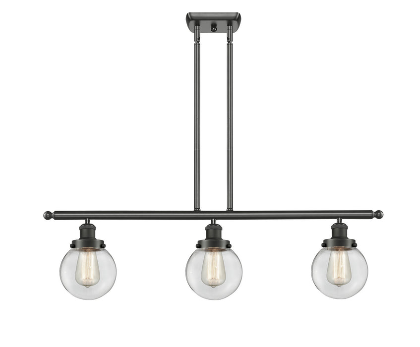 Innovations - 916-3I-OB-G202-6-LED - LED Island Pendant - Ballston - Oil Rubbed Bronze