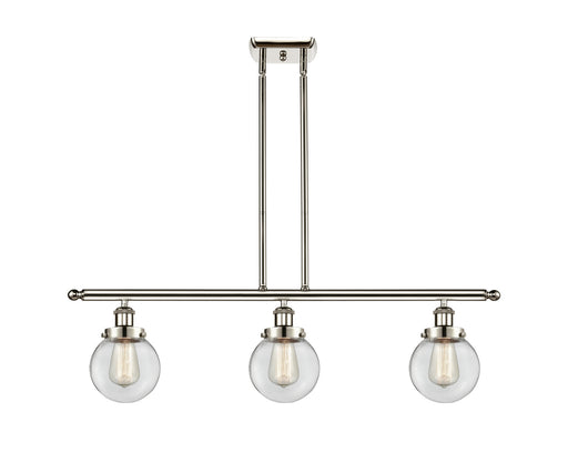 Ballston Urban Three Light Island Pendant Polished Nickel