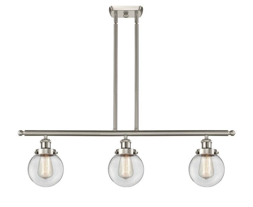 Innovations - 916-3I-SN-G202-6 - Three Light Island Pendant - Ballston - Brushed Satin Nickel