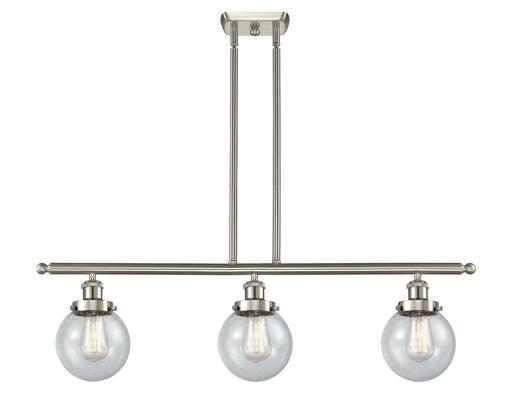 Innovations - 916-3I-SN-G204-6-LED - LED Island Pendant - Ballston - Brushed Satin Nickel