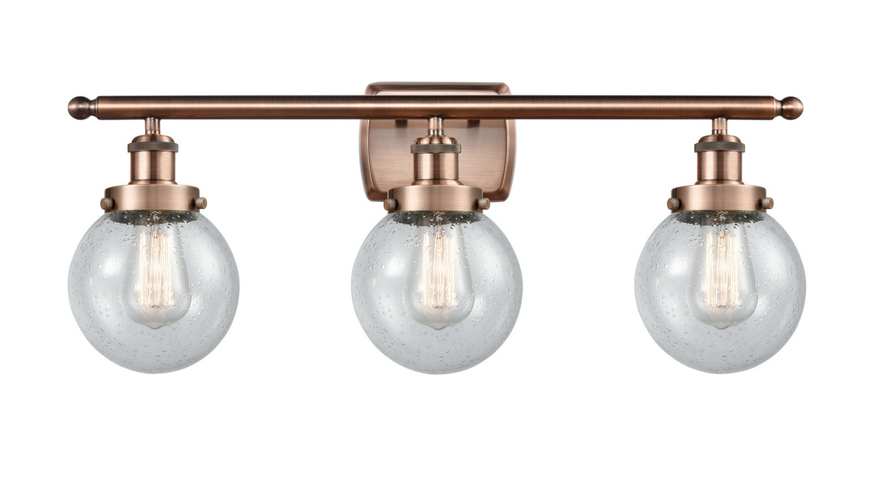 Innovations - 916-3W-AC-G204-6-LED - LED Bath Vanity - Ballston - Antique Copper