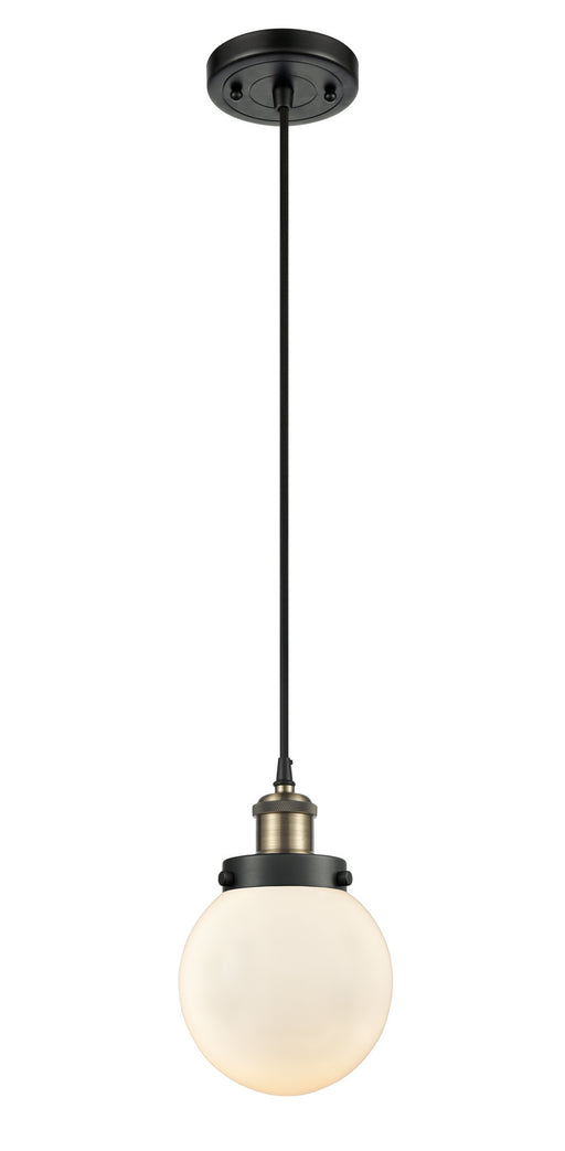 Innovations - 916-1P-BAB-G201-6 - One Light Mini Pendant - Ballston - Black Antique Brass