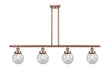 Innovations - 916-4I-AC-G204-6-LED - LED Island Pendant - Ballston - Antique Copper