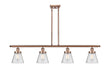 Innovations - 916-4I-AC-G64 - Four Light Island Pendant - Ballston - Antique Copper