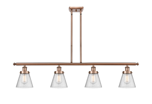 Innovations - 916-4I-AC-G64-LED - LED Island Pendant - Ballston - Antique Copper