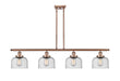 Innovations - 916-4I-AC-G74-LED - LED Island Pendant - Ballston - Antique Copper