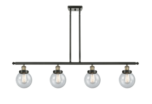 Innovations - 916-4I-BAB-G204-6-LED - LED Island Pendant - Ballston - Black Antique Brass