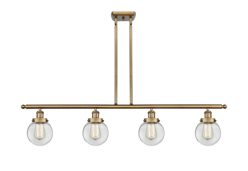 Innovations - 916-4I-BB-G202-6 - Four Light Island Pendant - Ballston - Brushed Brass