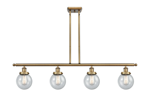 Innovations - 916-4I-BB-G204-6 - Four Light Island Pendant - Ballston - Brushed Brass