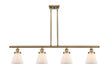 Innovations - 916-4I-BB-G61 - Four Light Island Pendant - Ballston - Brushed Brass