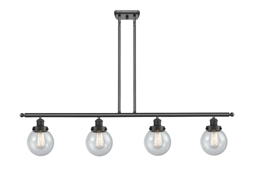 Innovations - 916-4I-BK-G204-6 - Four Light Island Pendant - Ballston - Matte Black