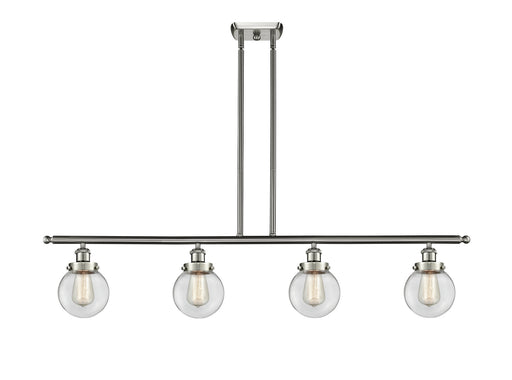 Innovations - 916-4I-SN-G202-6-LED - LED Island Pendant - Ballston - Brushed Satin Nickel