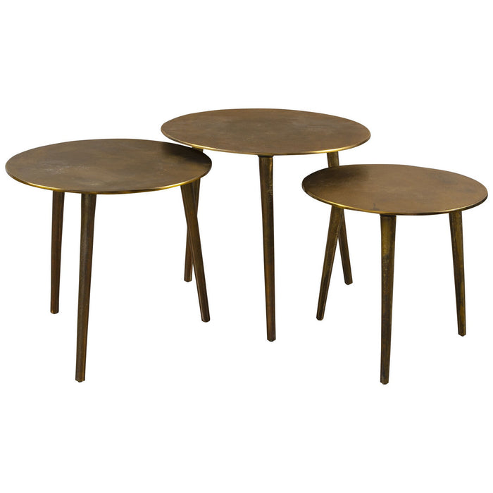 Uttermost - 25148 - Coffee Tables, S/3 - Kasai - Oxidized Antique Gold