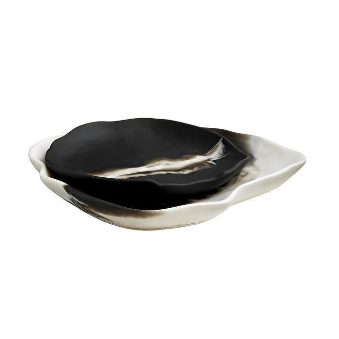 Arteriors - 5622 - Trays, Set of 2 - Hollie - Black & White