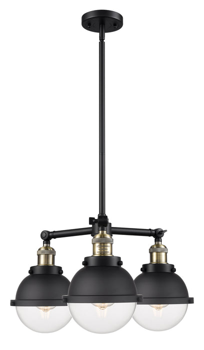 Innovations - 207-BAB-HFS-62-BK-LED - LED Chandelier - Franklin Restoration - Matte Black
