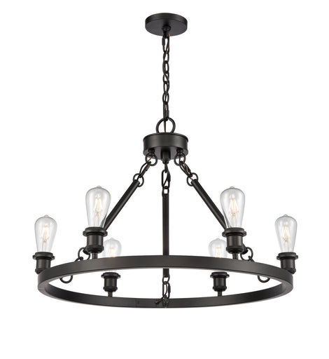 Ballston Six Light Chandelier Matte Black