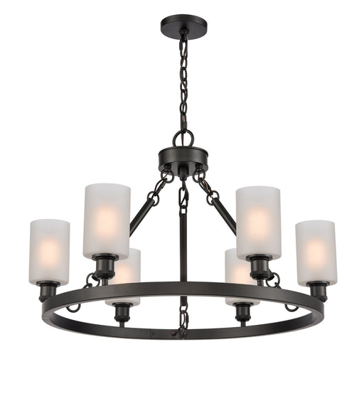 Innovations - 830-BK-G801 - Six Light Chandelier - Ballston - Matte Black