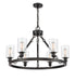 Innovations - 830-BK-G802 - Six Light Chandelier - Ballston - Matte Black