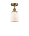 Innovations - 916-1C-BB-G51 - One Light Semi-Flush Mount - Ballston - Brushed Brass