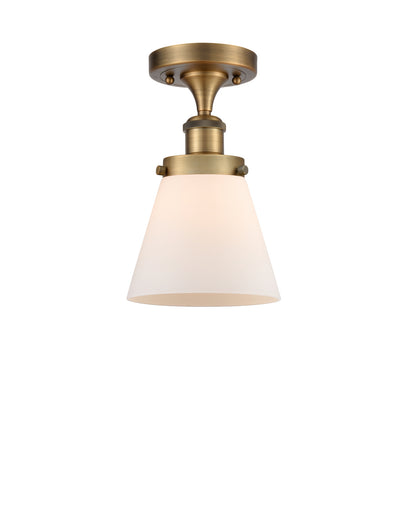 Ballston Urban One Light Semi-Flush Mount Brushed Brass