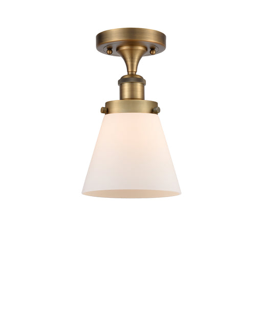 Innovations - 916-1C-BB-G61 - One Light Semi-Flush Mount - Ballston - Brushed Brass