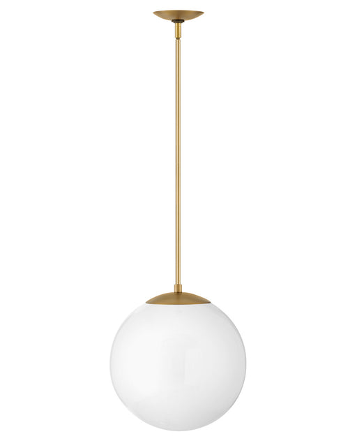 Hinkley - 3744HB-WH - One Light Pendant - Warby - Heritage Brass