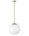 Hinkley - 3744HB-WH - One Light Pendant - Warby - Heritage Brass