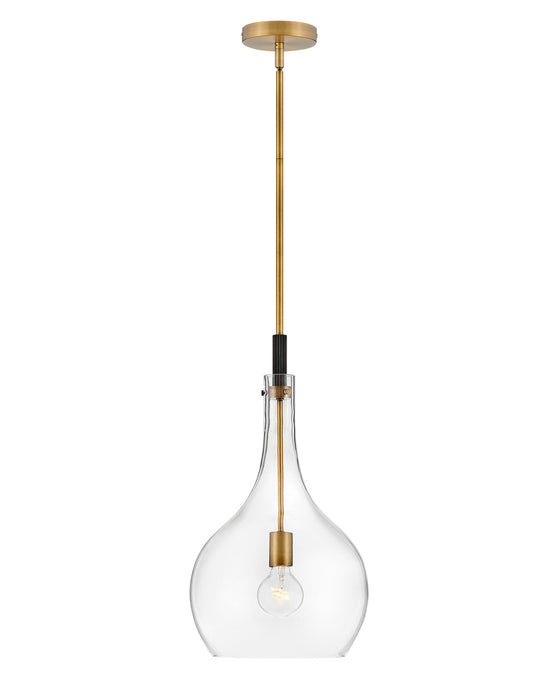Hinkley - 4457HB-CL - One Light Pendant - Ziggy - Heritage Brass with Clear glass