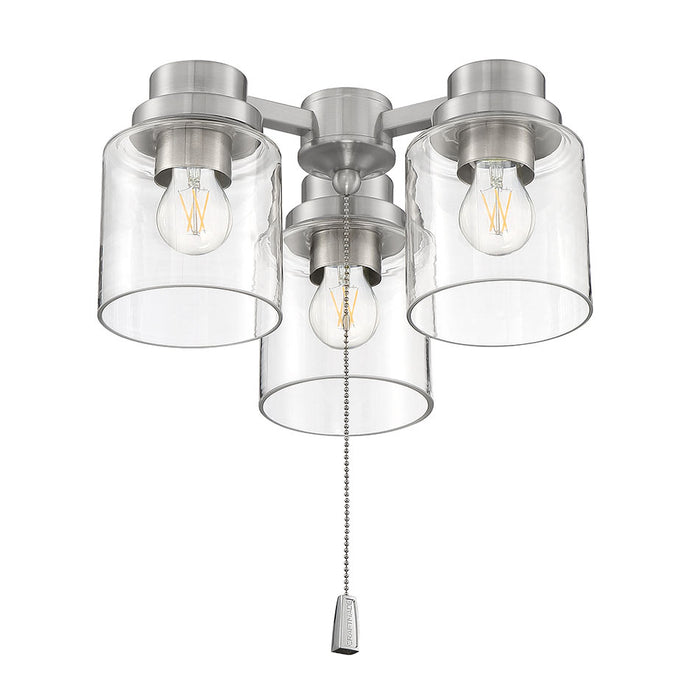 Craftmade - LK301102-BNK-LED - LED Ceiling Fan Light Kit - 3 Light Fitter and Glass - Brushed Polished Nickel