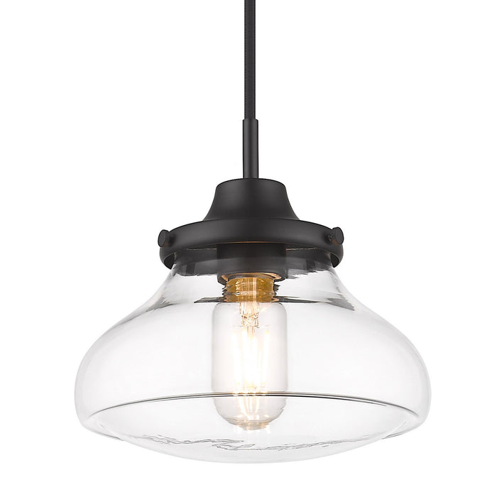 Golden - 3419-S BLK-CLR - One Light Pendant - Matte Black