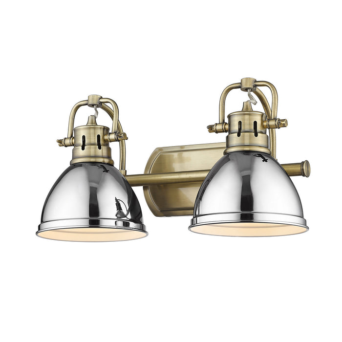 Golden - 3602-BA2 AB-CH - Two Light Bath Vanity - Aged Brass
