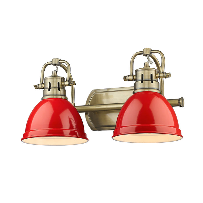 Golden - 3602-BA2 AB-RD - Two Light Bath Vanity - Aged Brass