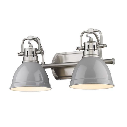 Golden - 3602-BA2 PW-GY - Two Light Bath Vanity - Pewter