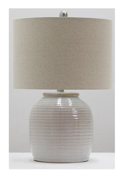 Craftmade - 86258 - One Light Table Lamp - Table Lamp - White Ceramic / Brushed Polished Nickel