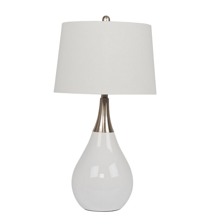 Craftmade - 86221 - One Light Table Lamp - Table Lamp - Gloss White / Brushed Polished Nickel