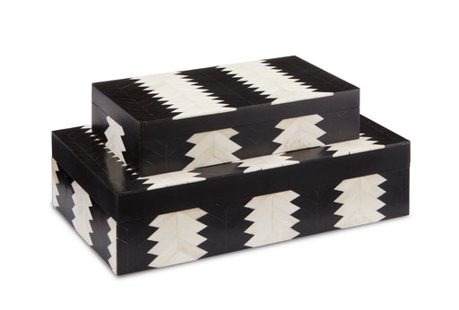 Currey and Company - 1200-0450 - Box Set of 2 - Jamie Beckwith - Black/White/Natural